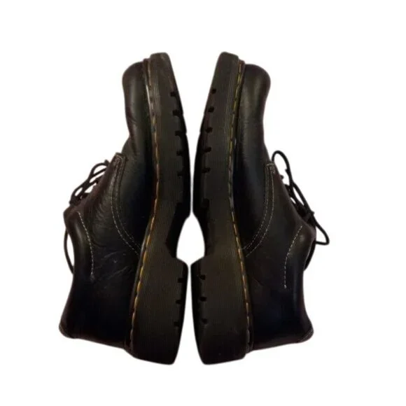 Dr. Martens Size UK 8 US 9 Black Leather Lace-Up Casual Shoes Mens Chunky Y2K
